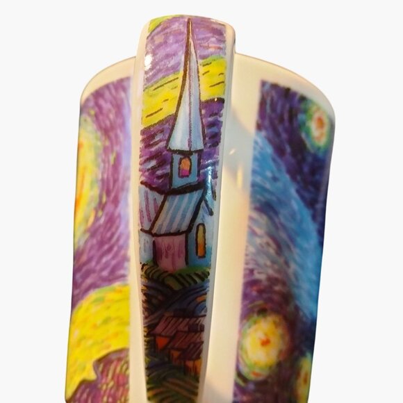 Chaleur Van Gogh Starry Night 12 Oz Ceramic Travel Mug Lid - Picture 5 of 15